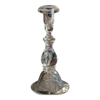 Steuben Crystal Baluster Candlestick With Air-Trap Detail For Sale