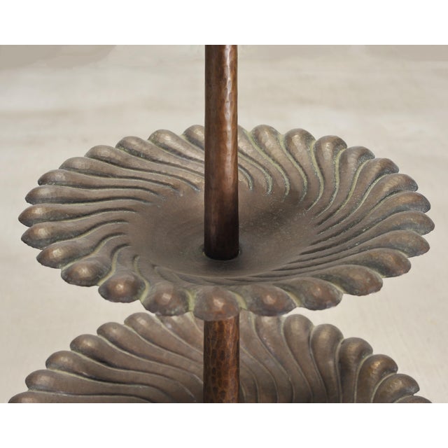 Bronze Patinated Bronze Three-Tier Muffin Dessert Stand or Display For Sale - Image 8 of 18