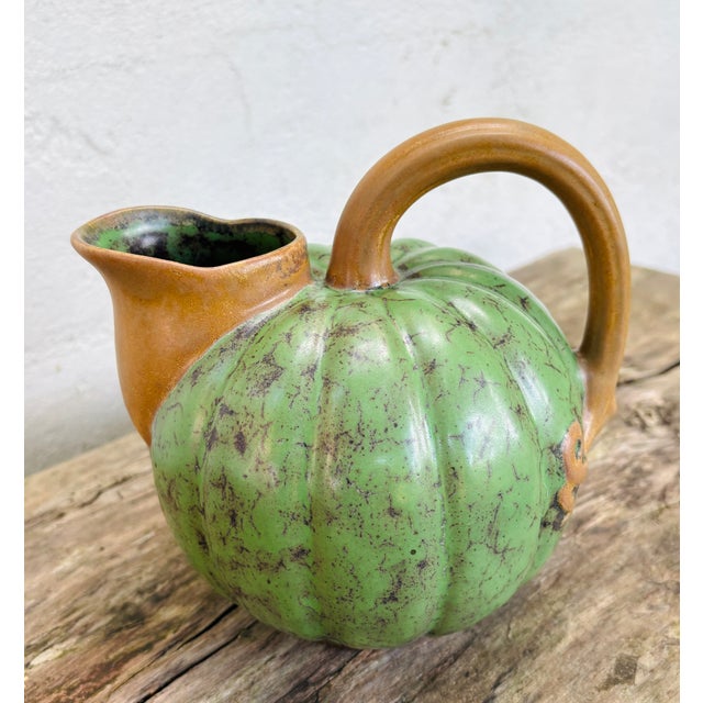 Glazed Stoneware Pumpkin Pitcher by Louis Lourioux, 1930s For Sale - Image 3 of 12