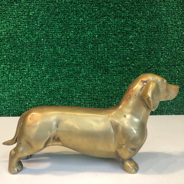 Brass Dachshund Figure Chairish