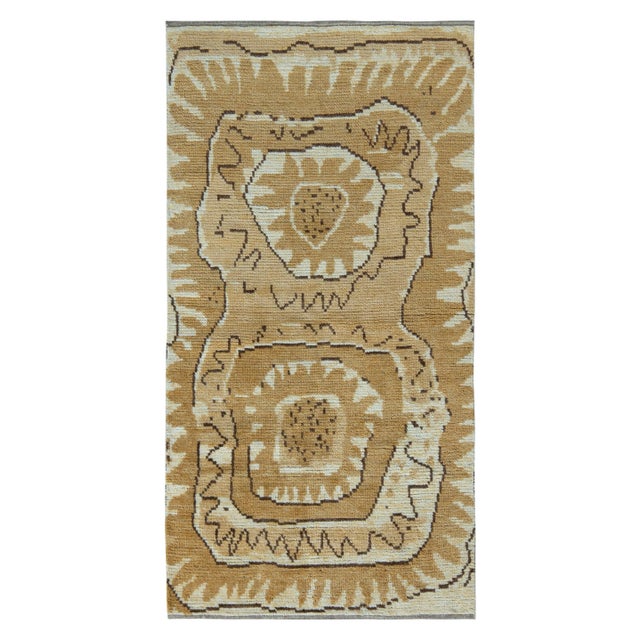 Handknotted Mellow Burst Scandinavian Deco Rug, 3'x6' For Sale In New York - Image 6 of 6