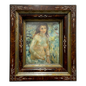 Framed Female Nude | Vintage Renoir Reproduction Artwork | Wall Hanging C. 1920's