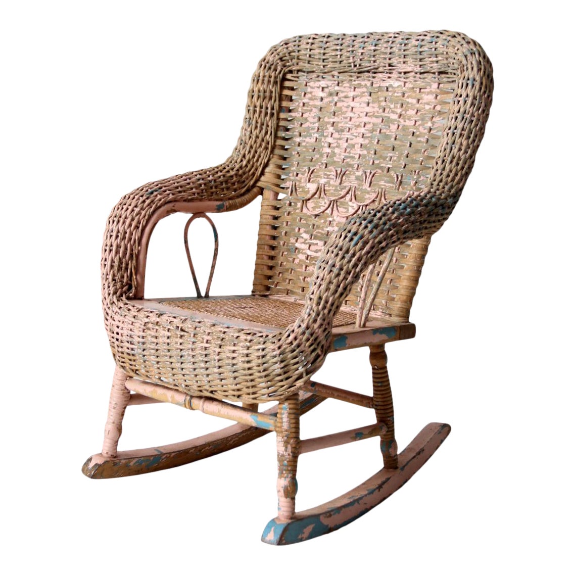 Antique Victorian Children's Wicker Rocking Chair Chairish