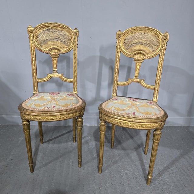 French Boudoir Chairs, 1880, Set of 2 For Sale - Image 9 of 9