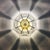 Metal Mid-Century Modern Glass & Brass Flush Mount from Limburg, Germany, 1960s For Sale - Image 7 of 11