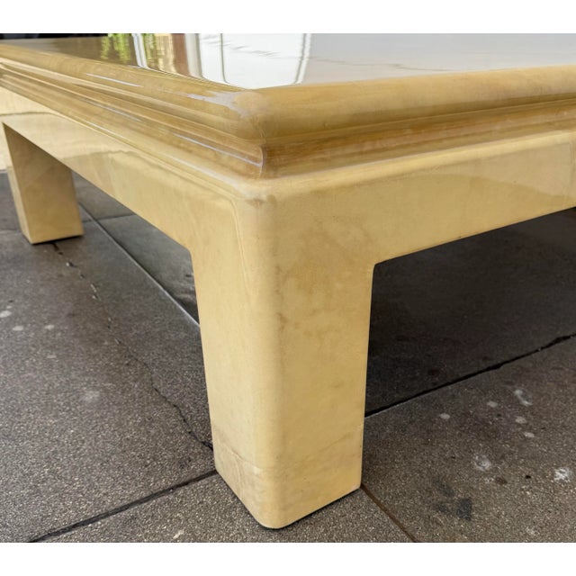 A Sally Sirkin Lewis for J.Robert Scott vintage lacquered parchment Cocktail/Coffee table in an excellent condition ,...