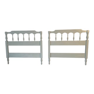 Vintage "Dixie" Seafoam Green Twin Size Headboards C.1950s - A Pair For Sale