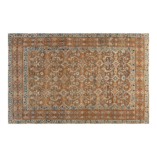 Authentic Antique Persian Bidjar Orange Handmade Wool Rug For Sale