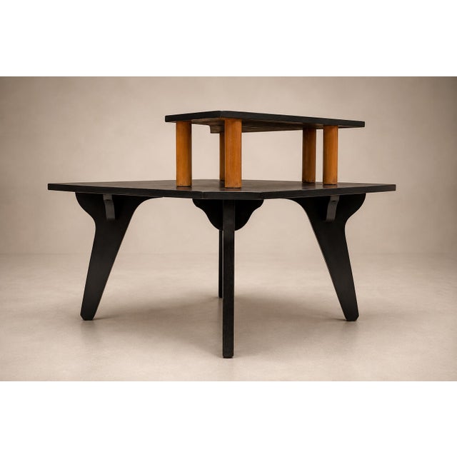 Brazilian Modern Two-Tier Accent Table in Marine Plywood by José Zanine Caldas, Brazil, 1950s For Sale - Image 18 of 18