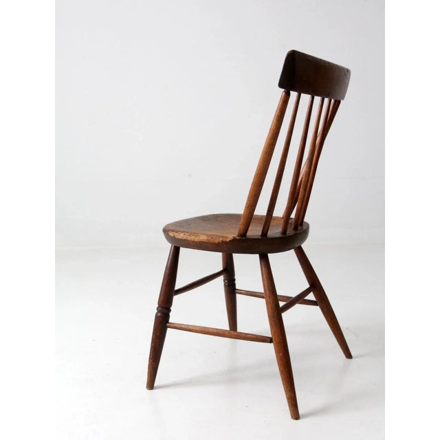 Early 20th Century Antique Primitive Farmhouse Chair For Sale - Image 5 of 10