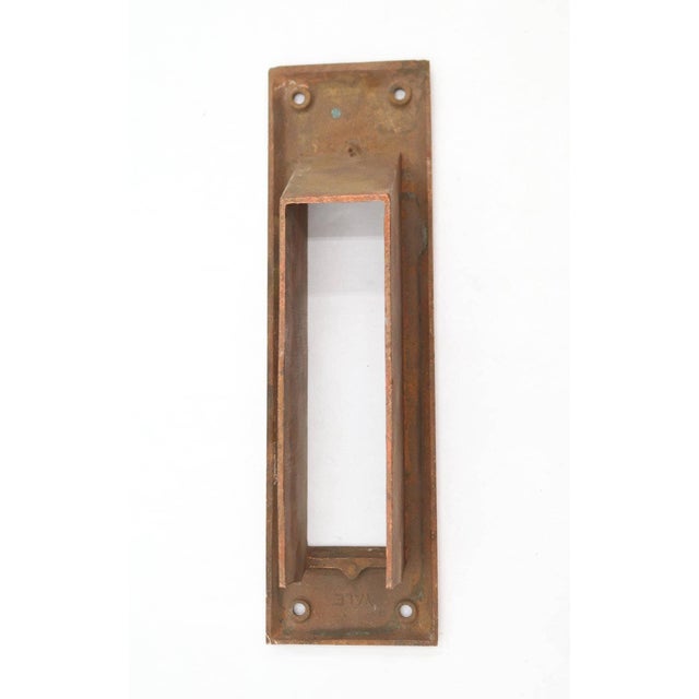 Traditional Vintage Yale & Towne Brass Mail Slot Chute For Sale - Image 3 of 5