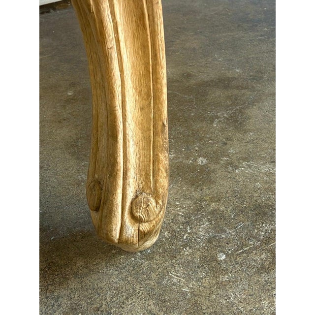 Mid 20th Century French Louis XV Style Tufted Bench - Caramel Leather For Sale - Image 5 of 14