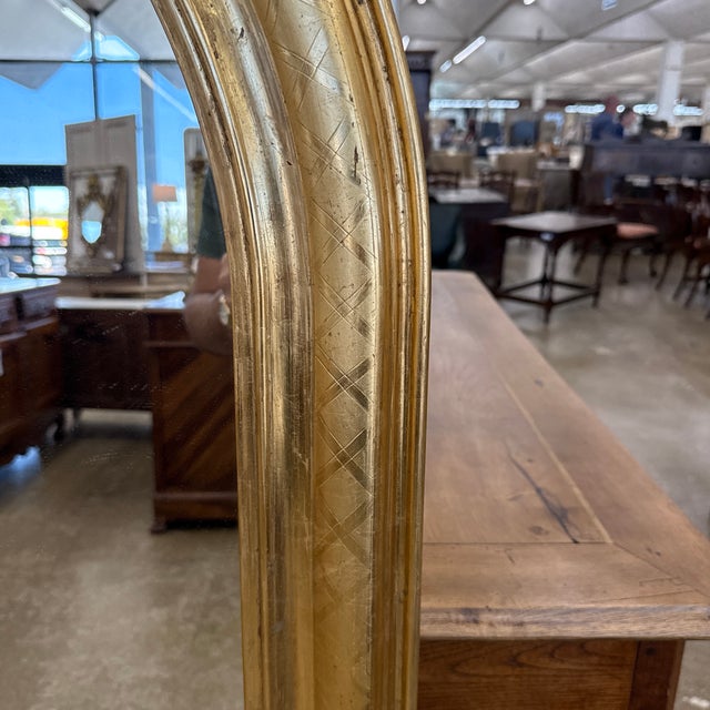 Mid 20th Century French Louis Philippe Gilt Mirror For Sale - Image 5 of 9