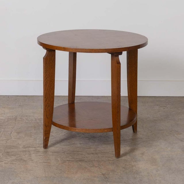 1930s French Oak Art Deco Gueridon Table For Sale In Los Angeles - Image 6 of 12