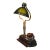 1910s Rare Arts Crafts Bradley Hubbard Brass Tilt Shade Pen Inkwell Cast Iron Student Table Lamp For Sale