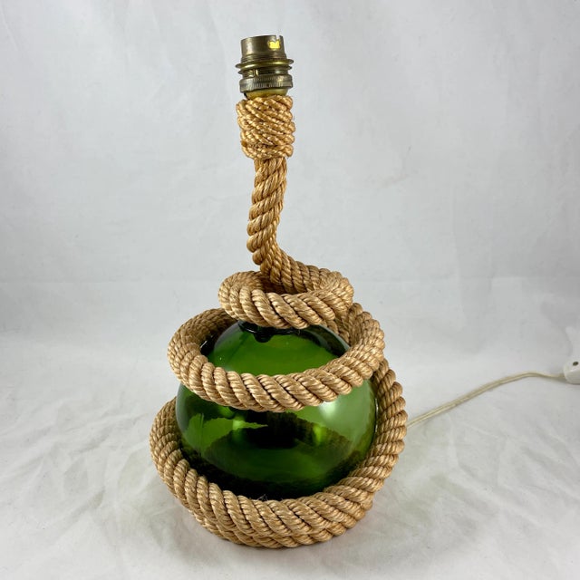 A Mid-Century French Riviera Marine themed Audoux Minet table lamp, circa 1960. An Iconic design perfect for the beach...