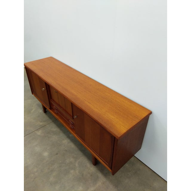 Vintage Mid Century Modern Teak Credenza For Sale - Image 10 of 10