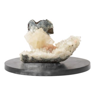 Celestite, Calcite, and Quartz Crystal Specimen For Sale