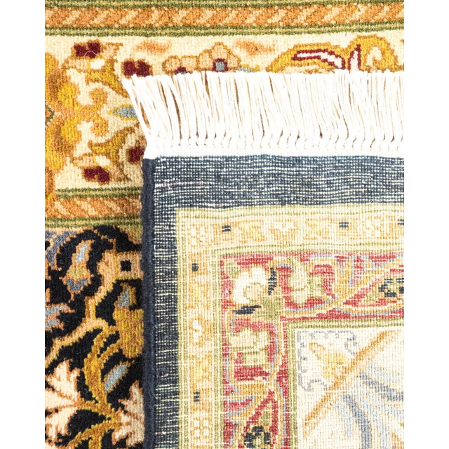 2000 - 2009 Mogul, One-of-a-Kind Hand-Knotted Runner Rug - Black, 6' 3" x 11' 2" For Sale - Image 5 of 8