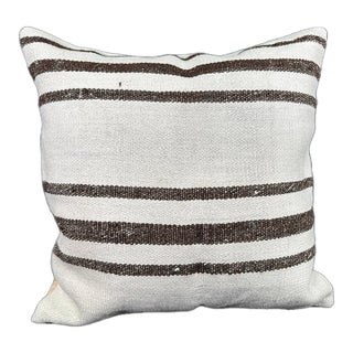 Turkish Hemp Pillow Cushion Natural Beige Brown Pillow Cushion Cover 24x24 For Sale
