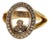 Chopard Happy Diamond 3P Moving Diamond 18k YG Yellow Gold Ring Size 5.75 US For Sale