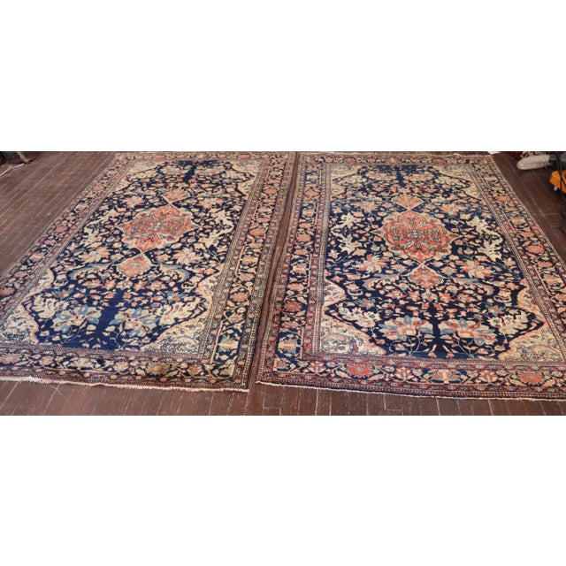 Antique Persian Feraghan Sarouk Rugs - a Pair For Sale - Image 12 of 13