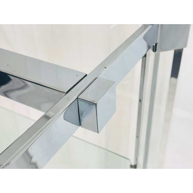1970s Charles Hollis Jones Lucite & Chrome Etagere, Signed 1974 – Adjustable Shelves For Sale - Image 14 of 18