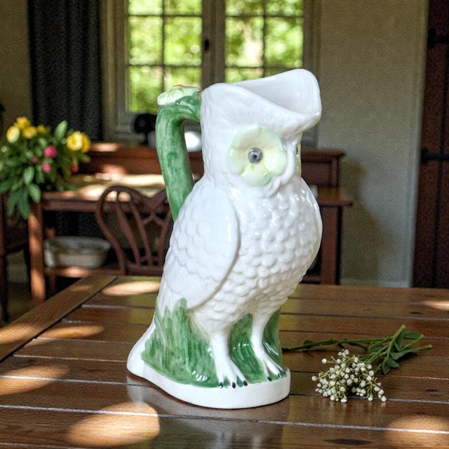 Large Vintage Owl Carafe in Earthenware, 1950s For Sale - Image 9 of 9