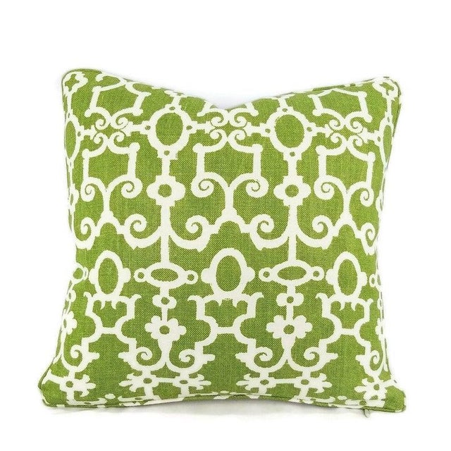 Green Raoul Textiles George Smith Stella in the Color Wheatgrass Pillow Cover - 20" X 20" For Sale - Image 8 of 8