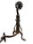 Antique Arts & Crafts Bradley & Hubbard Floral Medallion Cast Iron Andirons – Pair (C. 1890–1920) For Sale - Image 6 of 8