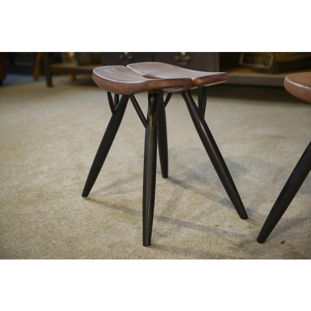 First Edition Pirkka Stools by Ilmari Tapiovaara for Laukaan Puu, 1950s, Set of 2 For Sale - Image 11 of 13