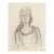 Manfred Schwartz Portrait of a Woman Charcoal For Sale