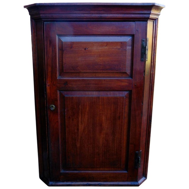 Late 18th Century 18th Century English Cherry Wood Corner Cupboard, 1780s For Sale - Image 5 of 5