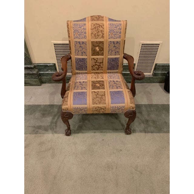 Vintage ‘Swan’ Carved Wood Armchair For Sale In Los Angeles - Image 6 of 8