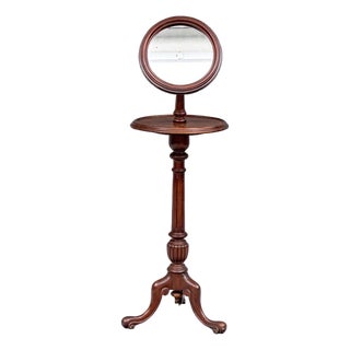 19th-Century Victorian Mahogany Mirrored Shaving Stand For Sale