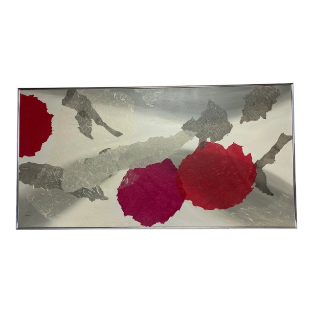 Mid-Century Abstract Painting on Canvas For Sale