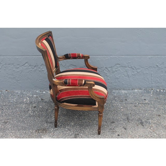 Vintage Modern Upholstered Occasional Armchair For Sale In Miami - Image 6 of 9