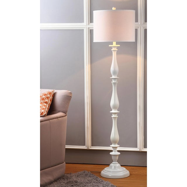 2020s 62-Inch H Candlestick Floor Lamp - White For Sale - Image 5 of 6