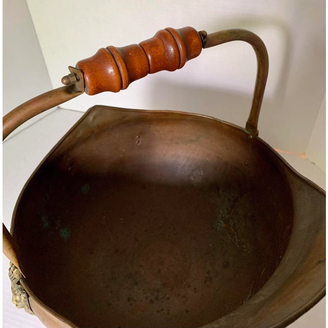 Copper Vintage Copper Coal Scuttle For Sale - Image 8 of 11