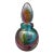 Vintage Andrew Shea Signed Hand Blown Art Glass Swirl Perfume Bottle With Dauber For Sale