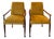 Italian Canary Yellow Occasional Armchairs, 1950s, Set of 2 For Sale