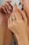 Green Art Deco Pear Emerald & Diamond Halo Engagement Ring in 14k White Gold Size 9 For Sale - Image 8 of 16