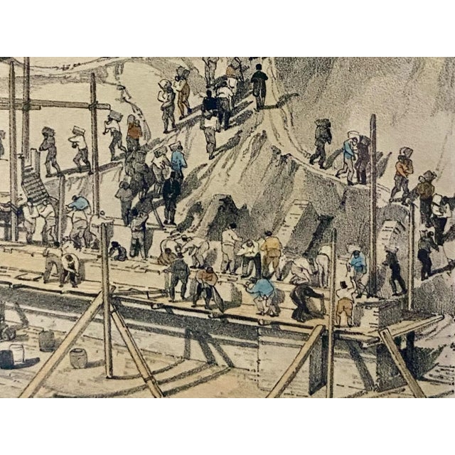 Beige John Cooke Bourne, The Stationary Engine House, Camden Town, London, 1839, Hand-Coloured Lithograph For Sale - Image 8 of 15