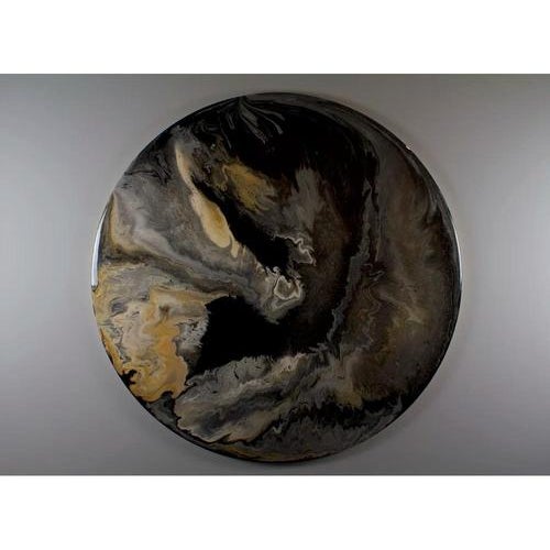 Samar Small Wall Sculpture by Corine Vanvoorbergen Dimensions: Ø 100 cm Materials: Brass, wood, crystal glass & mixed...