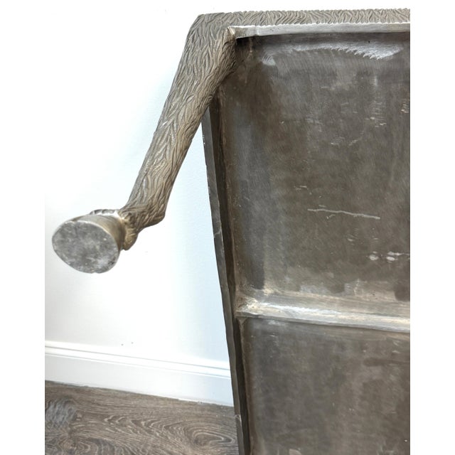 Gray Sculptural Zoomorphic Cast Zinc Alloy Coffee Table Manner of John Dickinson For Sale - Image 8 of 17