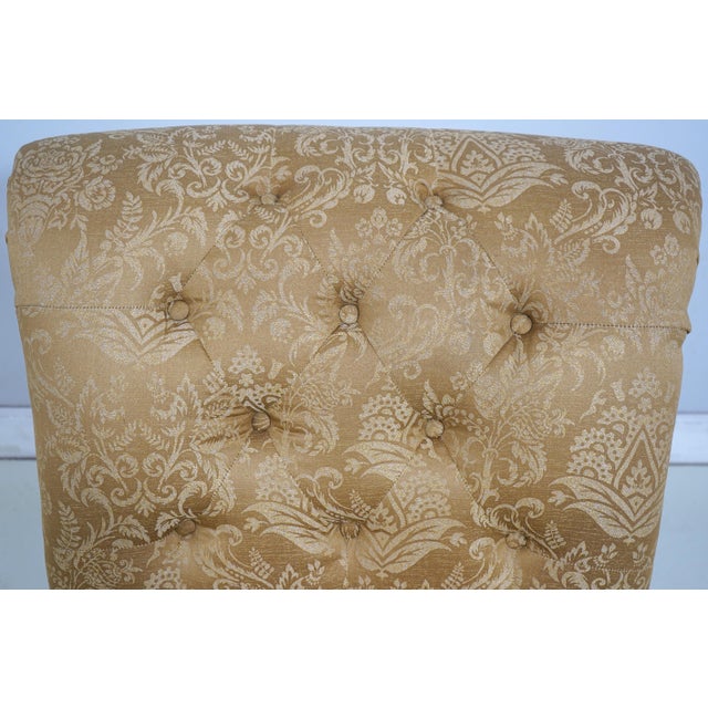 2000 - 2009 Pair of Tufted Rolled Back Lounge Chairs For Sale - Image 5 of 18