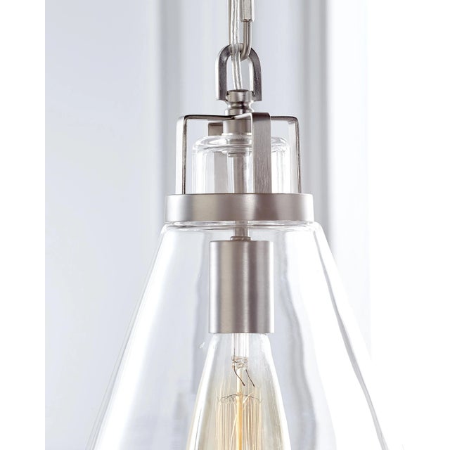 2020s Sean Lavin by Visual Comfort Studio Frontage Pendant, Satin Nickel For Sale - Image 5 of 8