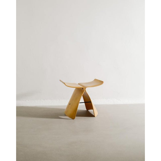 Wood Japanese Sculptural Wooden Butterfly Stool by Sori Yanagi for Tendo Mokko, 1980s For Sale - Image 7 of 7