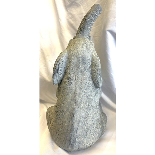 Vintage Cast Elephant Statue For Sale - Image 10 of 12