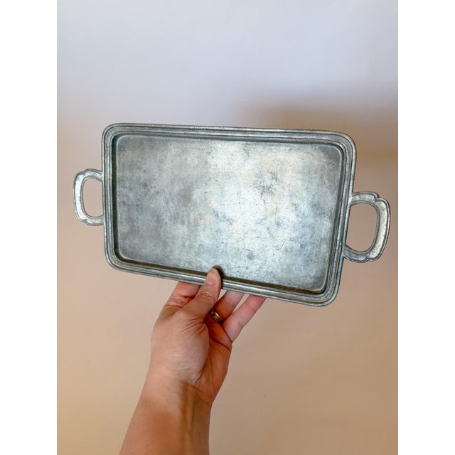 Silver Italian Pewter Luxury Vanity Tray by Labrazel For Sale - Image 8 of 8